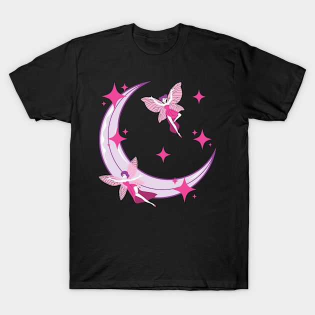 Fairycore Aesthetic Fairy Moon Fairies Pastel Goth T-Shirt by Alex21